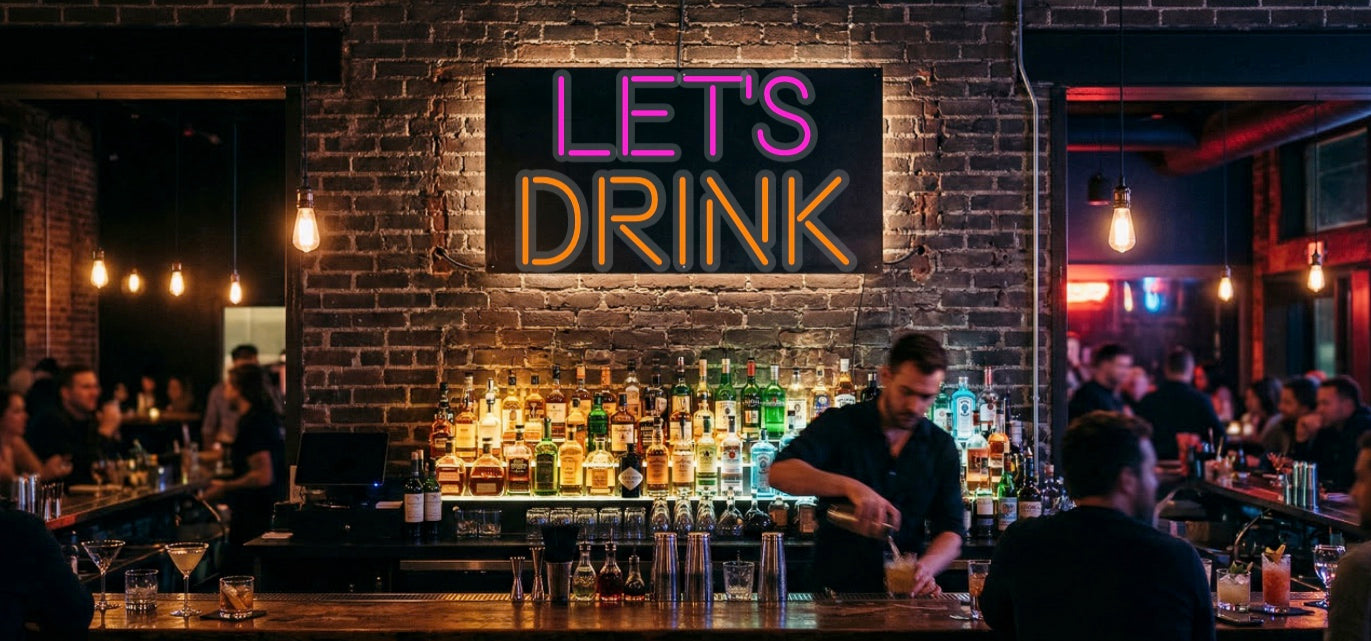 Neonskiltet ditt – LET'S DRINK