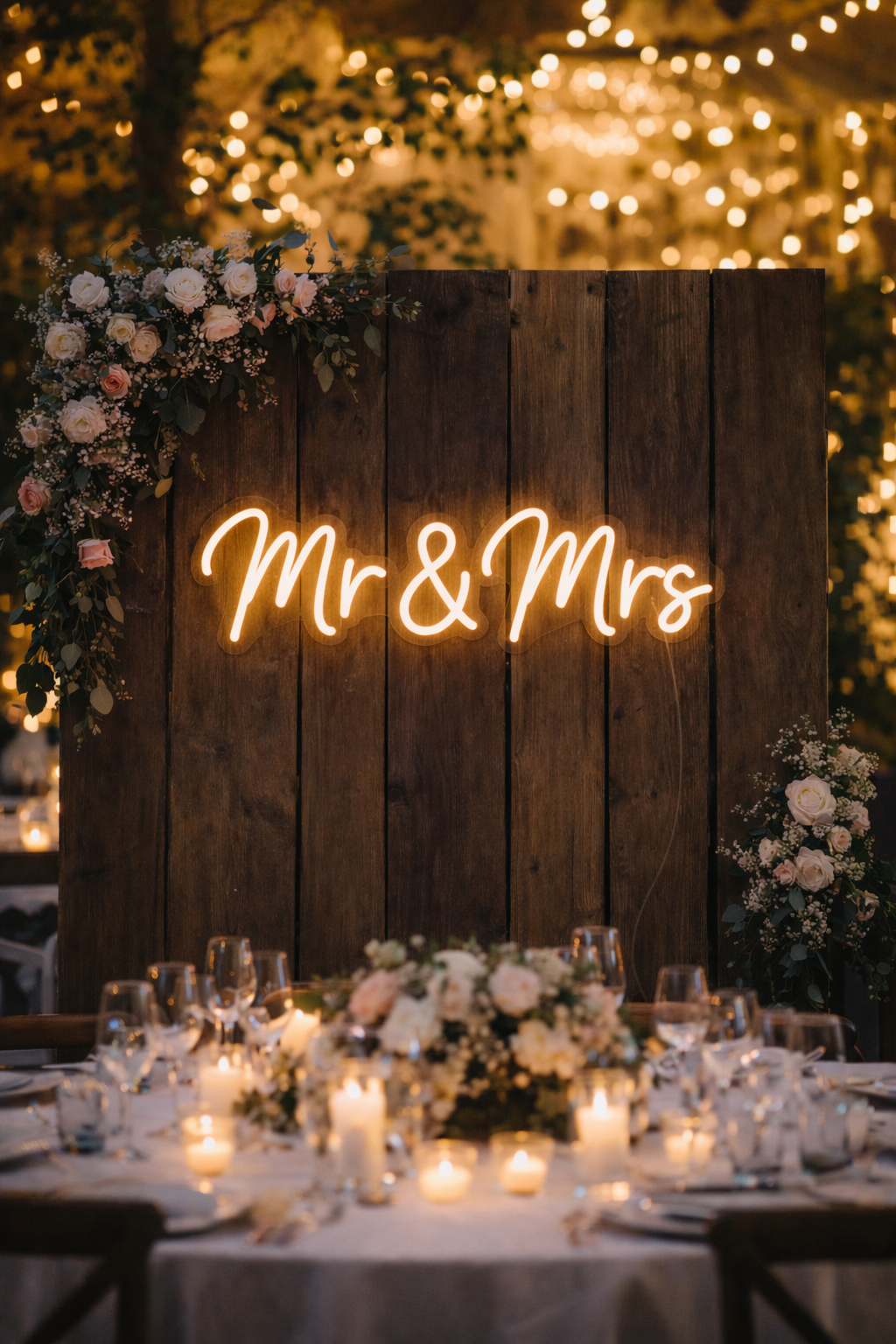 Ditt neonskilt – «Mr & Mrs»