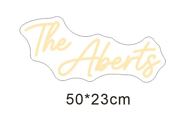 LED Neonschild: The Aberts - 50x23cm - Warm Weiß - Cut to shape