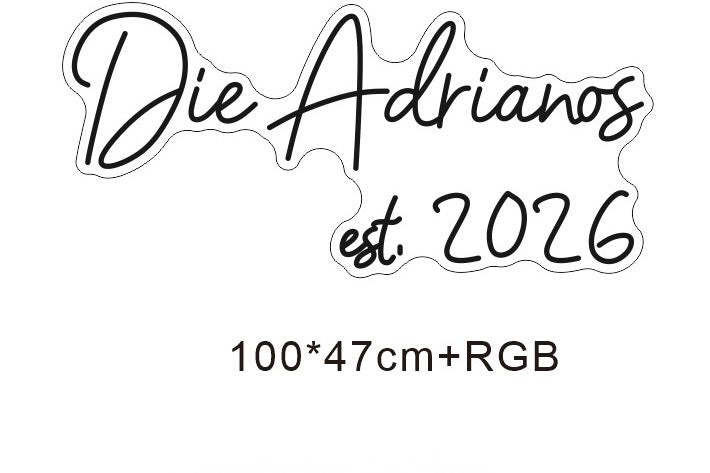 LED-neonskilt: Adrianos – 100 cm – RGB