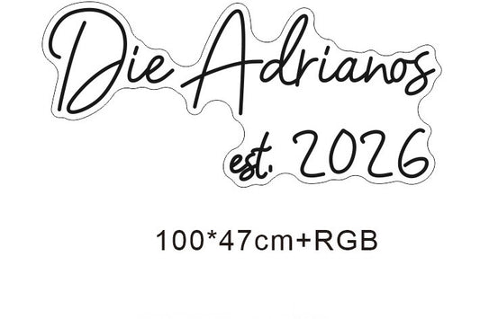 LED-neonskilt: Adrianos – 100 cm – RGB