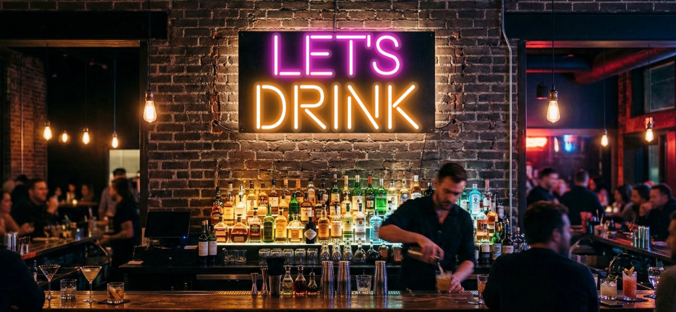 Neonskiltet ditt – LET'S DRINK