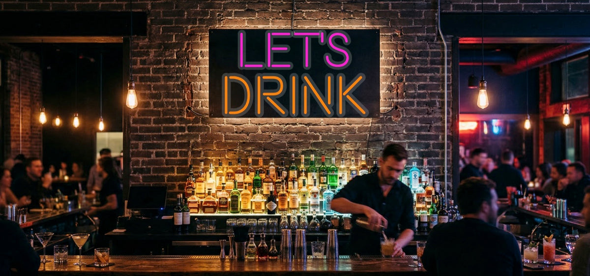 Neonskiltet ditt – LET'S DRINK