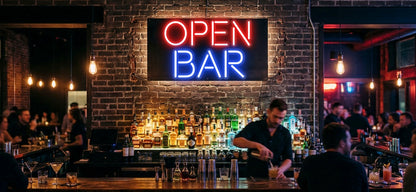 Neonskiltet ditt – ÅPEN BAR