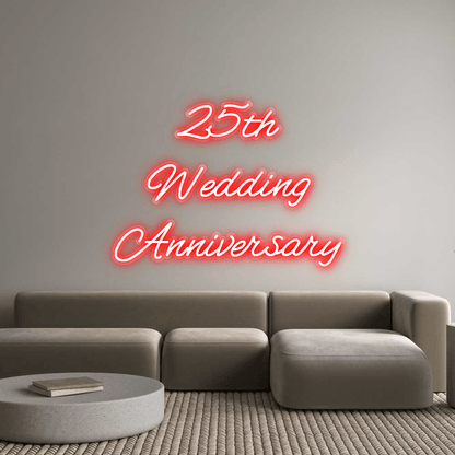 Personalisierbares Neon - LED - Schild in Pink, ideal als Wanddekoration für Wohnzimmer oder Geschäftsräume