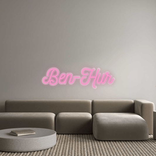 Personalisierbares Neon - LED - Schild in Pink, ideal als Wanddekoration für Wohnzimmer oder Geschäftsräume