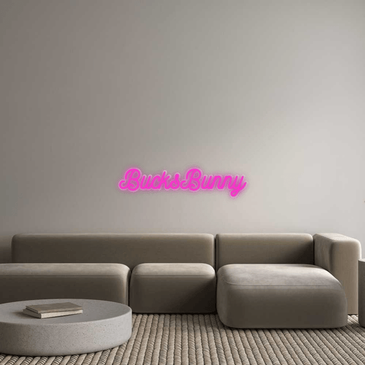 Personalisierbares Neon - LED - Schild in Pink, ideal als Wanddekoration für Wohnzimmer oder Geschäftsräume