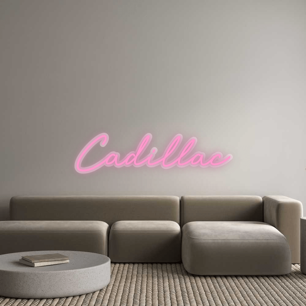 Personalisierbares Neon - LED - Schild in Pink, ideal als Wanddekoration für Wohnzimmer oder Geschäftsräume