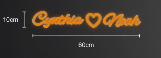 Personalisierbares Neon - LED - Schild in Pink, ideal als Wanddekoration für Wohnzimmer oder Geschäftsräume