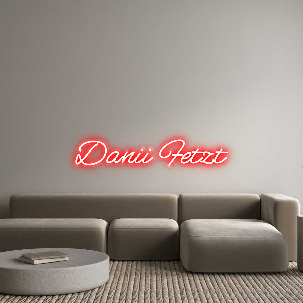 Personalisierbares Neon - LED - Schild in Pink, ideal als Wanddekoration für Wohnzimmer oder Geschäftsräume