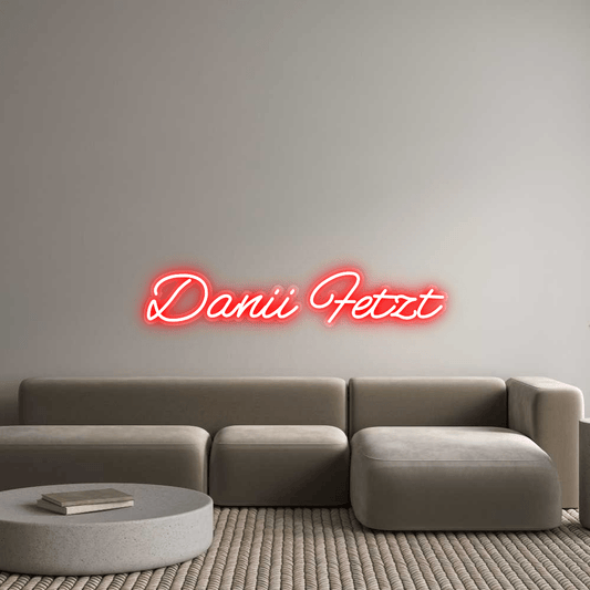 Personalisierbares Neon - LED - Schild in Pink, ideal als Wanddekoration für Wohnzimmer oder Geschäftsräume