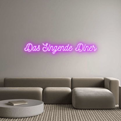 Personalisierbares Neon - LED - Schild in Pink, ideal als Wanddekoration für Wohnzimmer oder Geschäftsräume