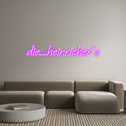 Personalisierbares Neon - LED - Schild in Pink, ideal als Wanddekoration für Wohnzimmer oder Geschäftsräume