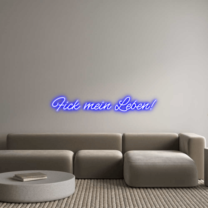 Personalisierbares Neon - LED - Schild in Pink, ideal als Wanddekoration für Wohnzimmer oder Geschäftsräume