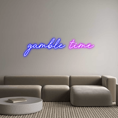 Personalisierbares Neon - LED - Schild in Pink, ideal als Wanddekoration für Wohnzimmer oder Geschäftsräume