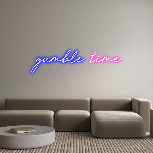 Personalisierbares Neon - LED - Schild in Pink, ideal als Wanddekoration für Wohnzimmer oder Geschäftsräume