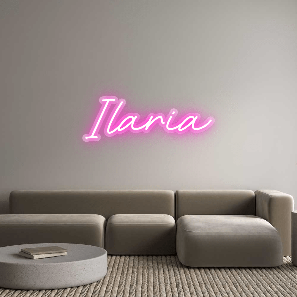 Personalisierbares Neon - LED - Schild in Pink, ideal als Wanddekoration für Wohnzimmer oder Geschäftsräume