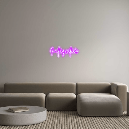 Personalisierbares Neon - LED - Schild in Pink, ideal als Wanddekoration für Wohnzimmer oder Geschäftsräume
