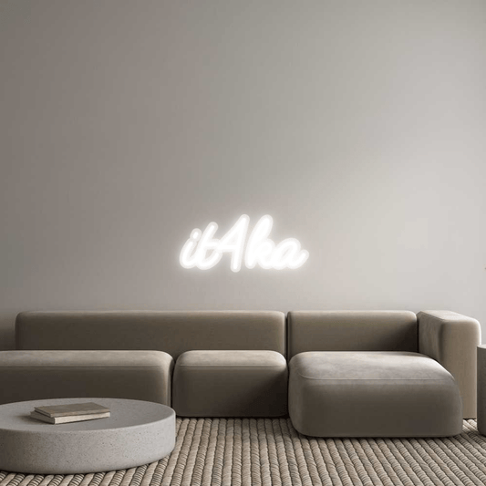 Personalisierbares Neon - LED - Schild in Pink, ideal als Wanddekoration für Wohnzimmer oder Geschäftsräume