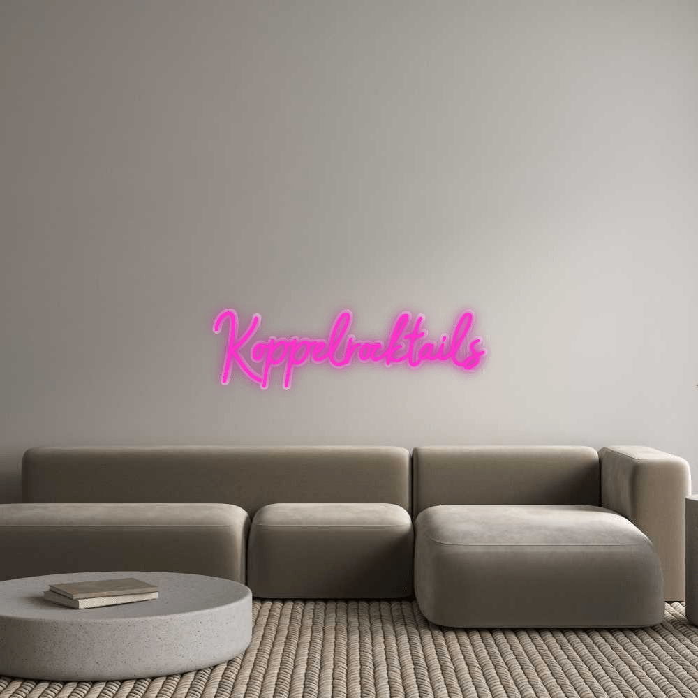 Personalisierbares Neon - LED - Schild in Pink, ideal als Wanddekoration für Wohnzimmer oder Geschäftsräume