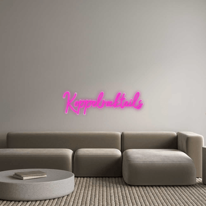 Personalisierbares Neon - LED - Schild in Pink, ideal als Wanddekoration für Wohnzimmer oder Geschäftsräume