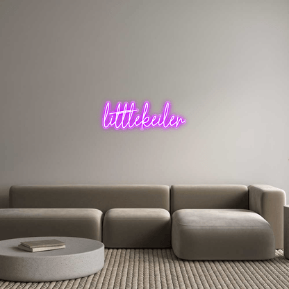 Personalisierbares Neon - LED - Schild in Pink, ideal als Wanddekoration für Wohnzimmer oder Geschäftsräume