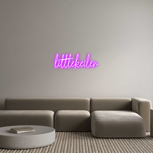 Personalisierbares Neon - LED - Schild in Pink, ideal als Wanddekoration für Wohnzimmer oder Geschäftsräume