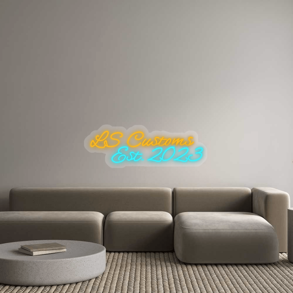 Personalisierbares Neon - LED - Schild in Pink, ideal als Wanddekoration für Wohnzimmer oder Geschäftsräume