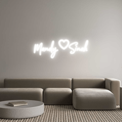 Personalisierbares Neon - LED - Schild in Pink, ideal als Wanddekoration für Wohnzimmer oder Geschäftsräume