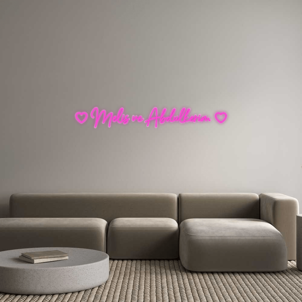 Personalisierbares Neon - LED - Schild in Pink, ideal als Wanddekoration für Wohnzimmer oder Geschäftsräume