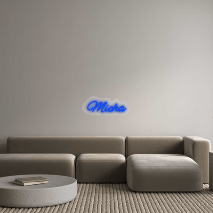 Personalisierbares Neon - LED - Schild in Pink, ideal als Wanddekoration für Wohnzimmer oder Geschäftsräume