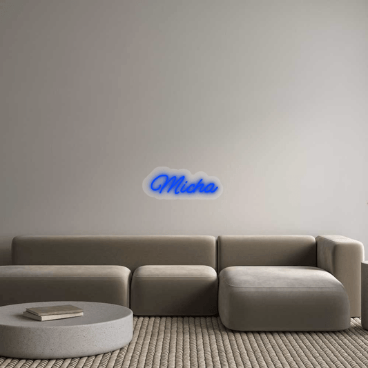 Personalisierbares Neon - LED - Schild in Pink, ideal als Wanddekoration für Wohnzimmer oder Geschäftsräume