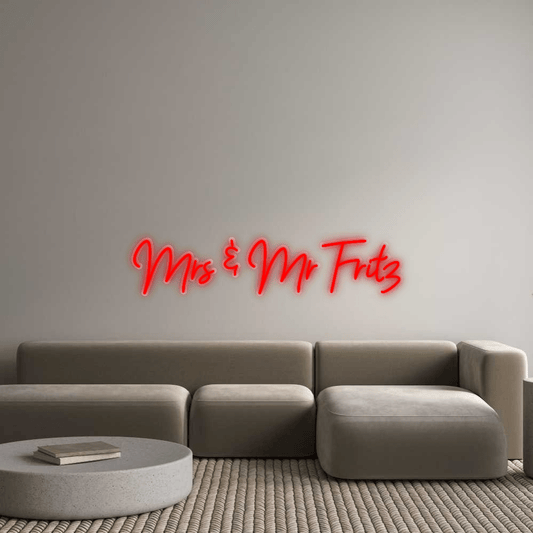 Personalisierbares Neon - LED - Schild in Pink, ideal als Wanddekoration für Wohnzimmer oder Geschäftsräume