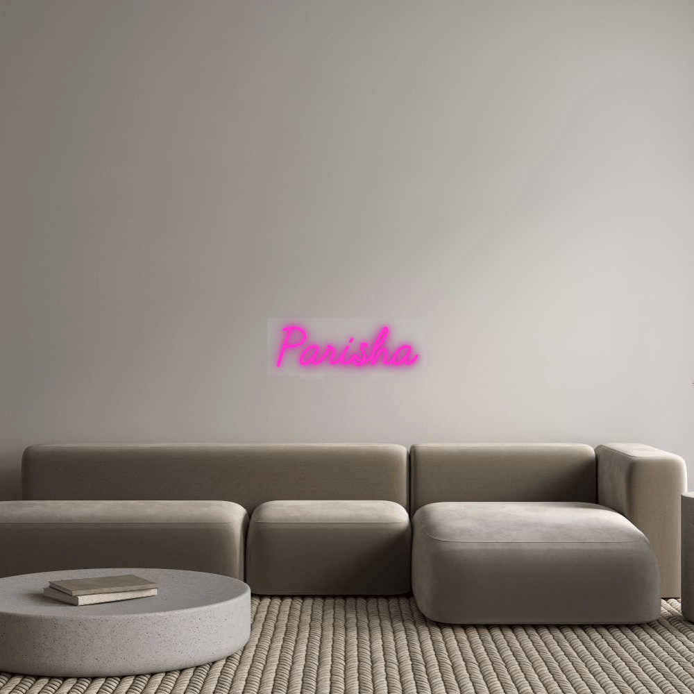 Personalisierbares Neon - LED - Schild in Pink, ideal als Wanddekoration für Wohnzimmer oder Geschäftsräume