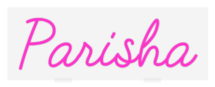 Personalisierbares Neon - LED - Schild in Pink, ideal als Wanddekoration für Wohnzimmer oder Geschäftsräume