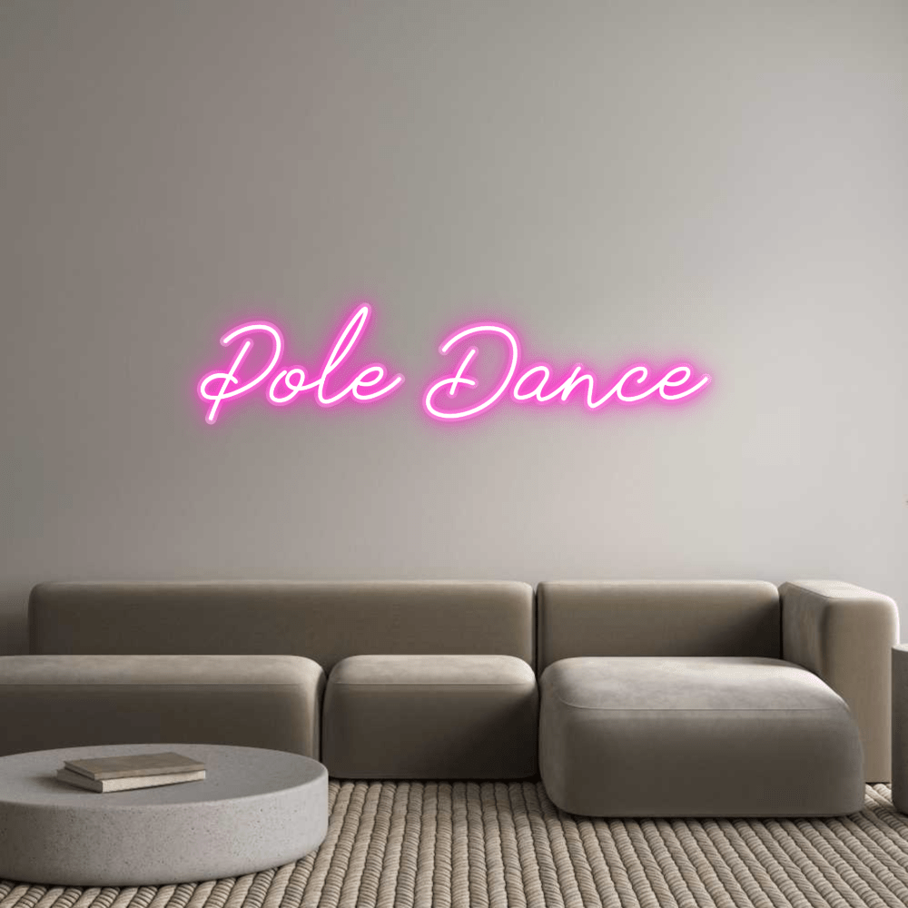 Personalisierbares Neon - LED - Schild in Pink, ideal als Wanddekoration für Wohnzimmer oder Geschäftsräume