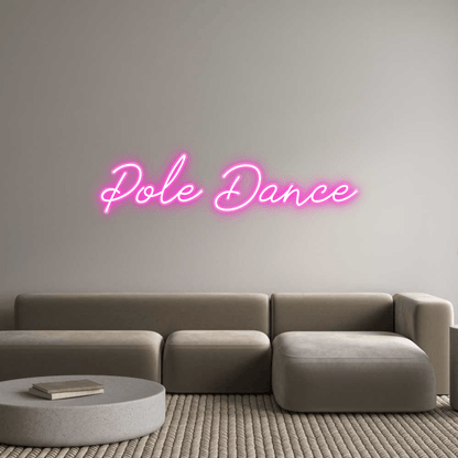Personalisierbares Neon - LED - Schild in Pink, ideal als Wanddekoration für Wohnzimmer oder Geschäftsräume