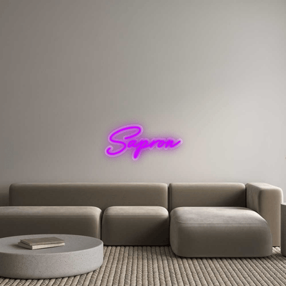 Personalisierbares Neon - LED - Schild in Pink, ideal als Wanddekoration für Wohnzimmer oder Geschäftsräume