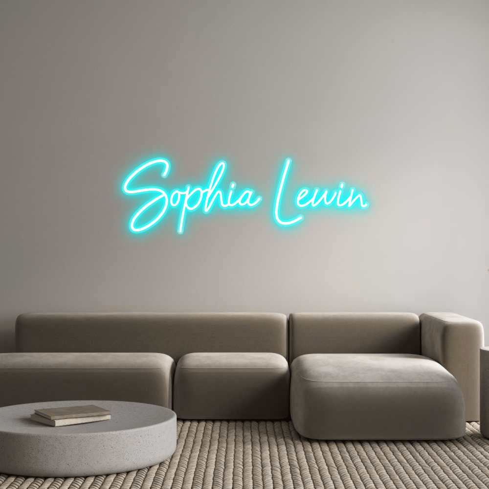Personalisierbares Neon - LED - Schild in Pink, ideal als Wanddekoration für Wohnzimmer oder Geschäftsräume