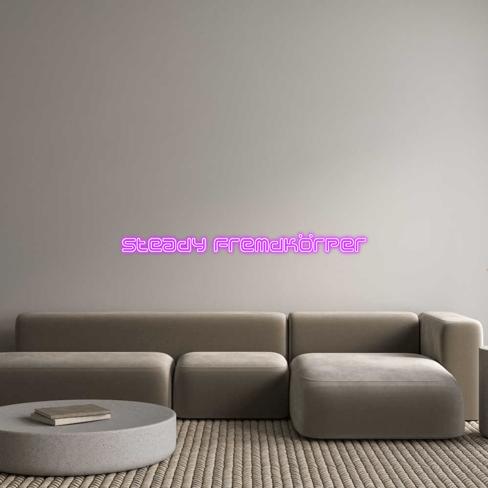 Personalisierbares Neon - LED - Schild in Pink, ideal als Wanddekoration für Wohnzimmer oder Geschäftsräume