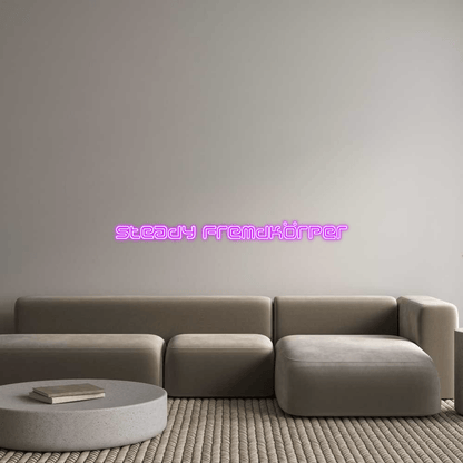 Personalisierbares Neon - LED - Schild in Pink, ideal als Wanddekoration für Wohnzimmer oder Geschäftsräume