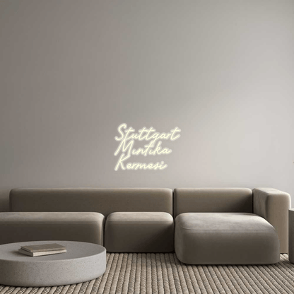 Personalisierbares Neon - LED - Schild in Pink, ideal als Wanddekoration für Wohnzimmer oder Geschäftsräume