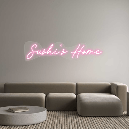 Personalisierbares Neon - LED - Schild in Pink, ideal als Wanddekoration für Wohnzimmer oder Geschäftsräume
