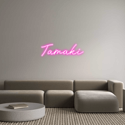 Personalisierbares Neon - LED - Schild in Pink, ideal als Wanddekoration für Wohnzimmer oder Geschäftsräume