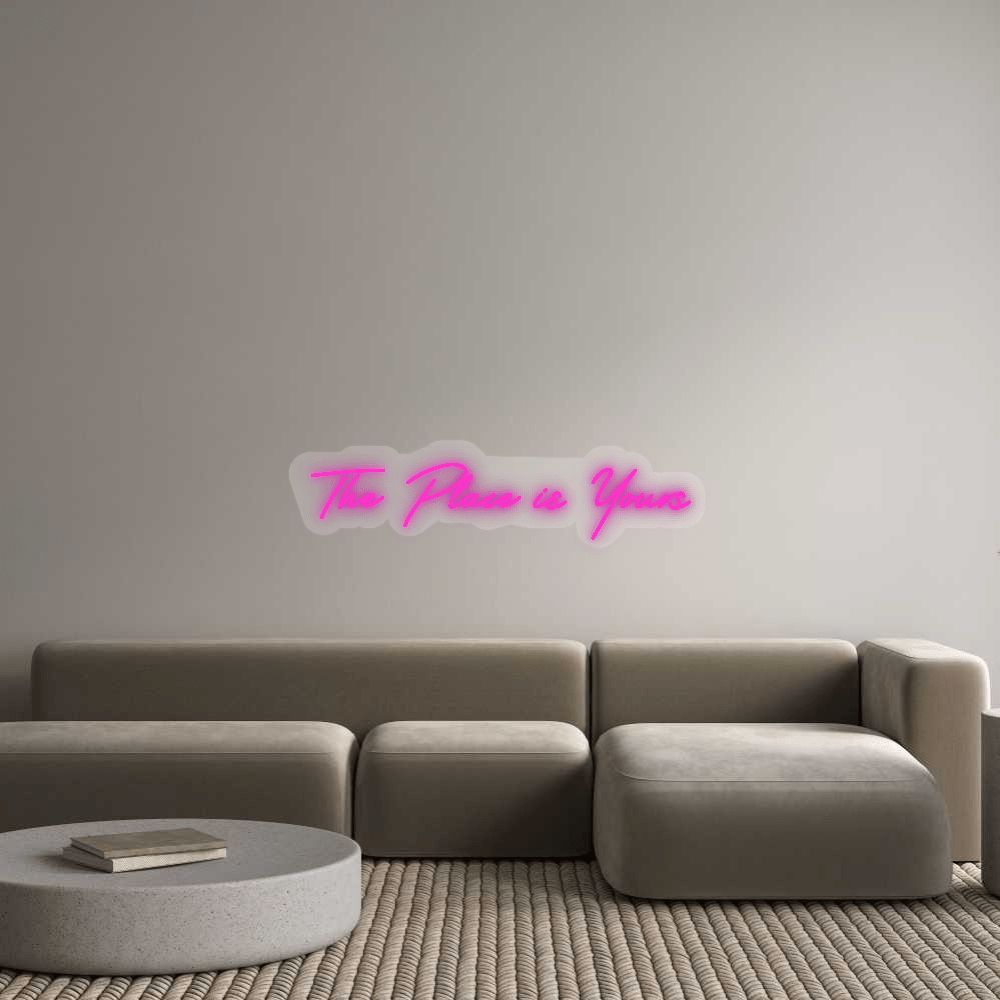 Personalisierbares Neon - LED - Schild in Pink, ideal als Wanddekoration für Wohnzimmer oder Geschäftsräume