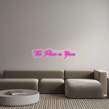 Personalisierbares Neon - LED - Schild in Pink, ideal als Wanddekoration für Wohnzimmer oder Geschäftsräume