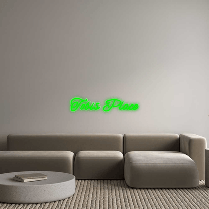 Personalisierbares Neon - LED - Schild in Pink, ideal als Wanddekoration für Wohnzimmer oder Geschäftsräume