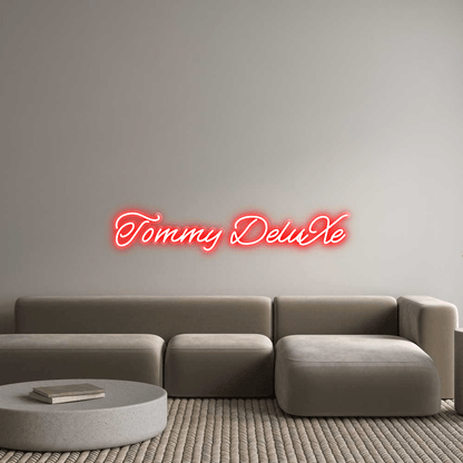 Personalisierbares Neon - LED - Schild in Pink, ideal als Wanddekoration für Wohnzimmer oder Geschäftsräume